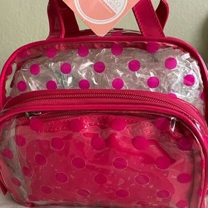Stone and co pink dot cosmetic bag